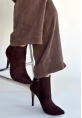 Blan Acı Kahve Süet Topuklu Bot