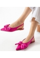 Cenya Fuşya Saten Babet Ayakkabı