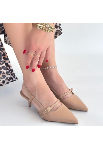 Darina Nude Cilt Topuklu Ayakkabı