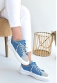 Enber Mavi Kot Bağcıklı Spor Ayakkabı