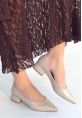 Ferla Bej Rugan Topuklu Ayakkabı