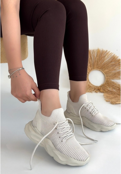 Henta Bej Triko Bağcıklı Spor Ayakkabı