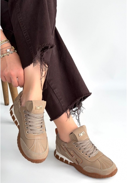 Huer Vizon Nubuk Bağcıklı Spor Ayakkabı