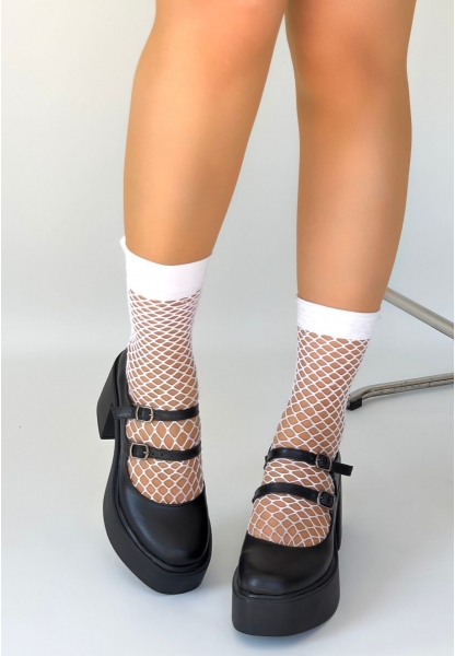 Jarlo Siyah Cilt Dolgu Topuk Ayakkabı