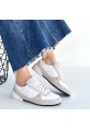 Jawen Gri Nubuk Beyaz Detaylı Spor Ayakkabı