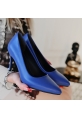 Jilya Mavi Cilt Stiletto Ayakkabı
