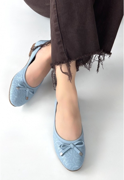 Jnues Mavi Deri Babet Ayakkabı