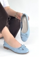 Jnues Mavi Deri Babet Ayakkabı