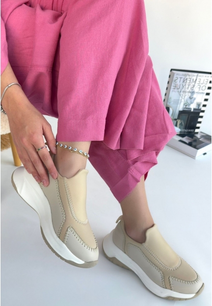 Kendy Bej Cilt Spor Ayakkabı