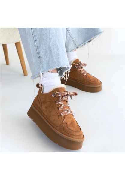 Muden Taba Süet Bağcıklı Bot