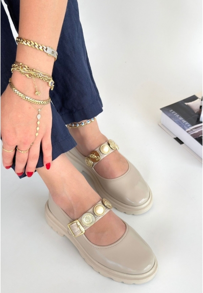 Okira Bej Rugan Oxford Ayakkabı