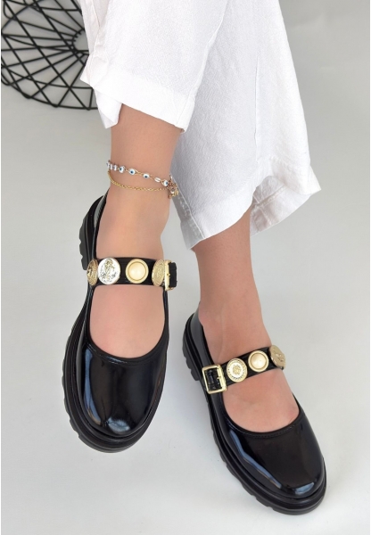 Okira Siyah Rugan Oxford Ayakkabı