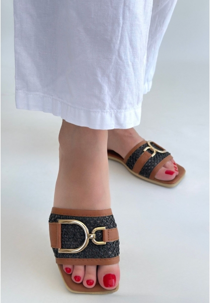 Pıer Siyah Cilt Terlik