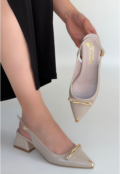 Ricy Bej Rugan Topuklu Ayakkabı