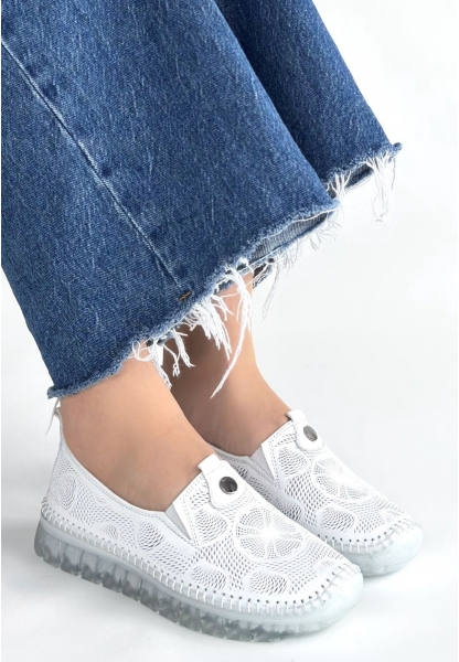 Rinna Beyaz Deri Spor Ayakkabı