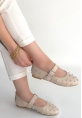 Ritta Bej Cilt Kemerli Babet Ayakkabı
