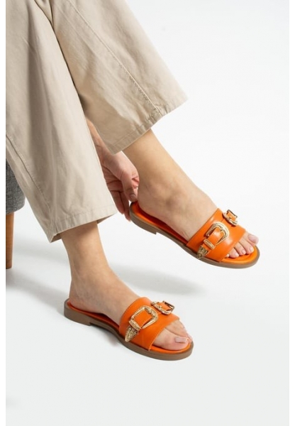 Sene Turuncu Cilt Terlik