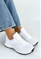 Slar Beyaz Cilt Bağcıklı Spor Ayakkabı