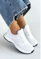 Slar Beyaz Cilt Bağcıklı Spor Ayakkabı