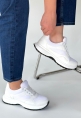 Slar Beyaz Cilt Spor Ayakkabı