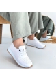 Tone Beyaz Cilt Bağcıklı Spor Ayakkabı