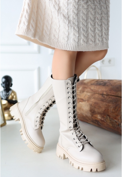 Uliza Bej Cilt Bağcıklı Çizme