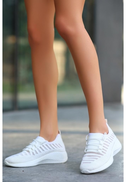 Wina Beyaz Triko Spor Ayakkabı